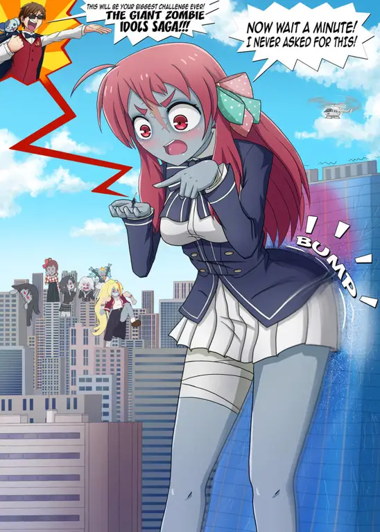 Keindahan Visual Gadis Anime Raksasa Ilustrasi gadis anime raksasa