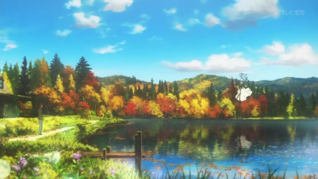 Pemandangan indah dari anime Violet Evergarden