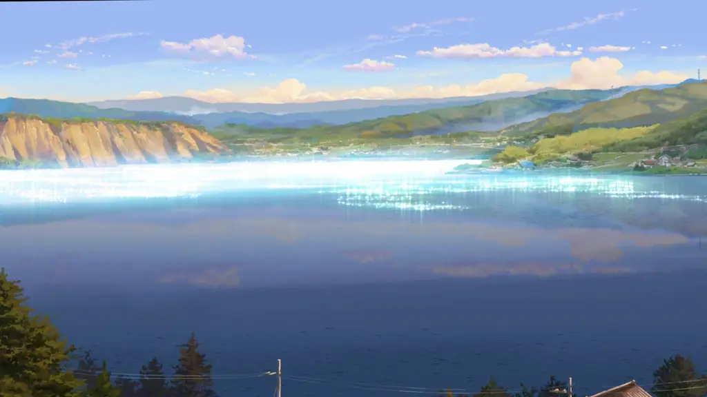 Pemandangan indah di pedesaan dan perkotaan dalam anime Your Name.