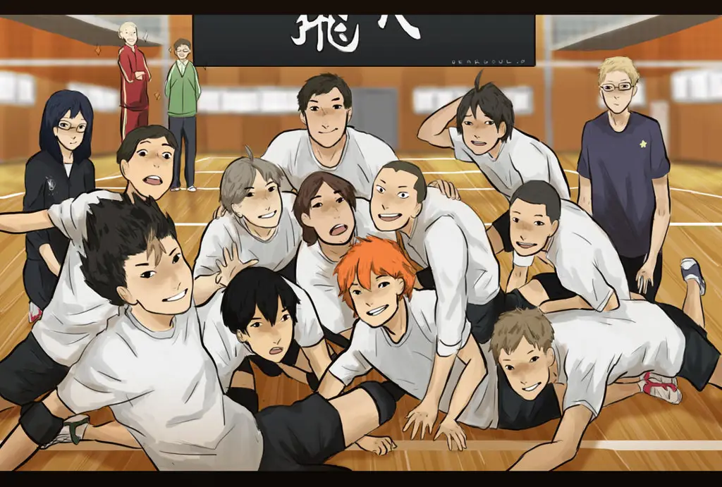 Tim voli SMA Karasuno dalam anime Haikyuu!!