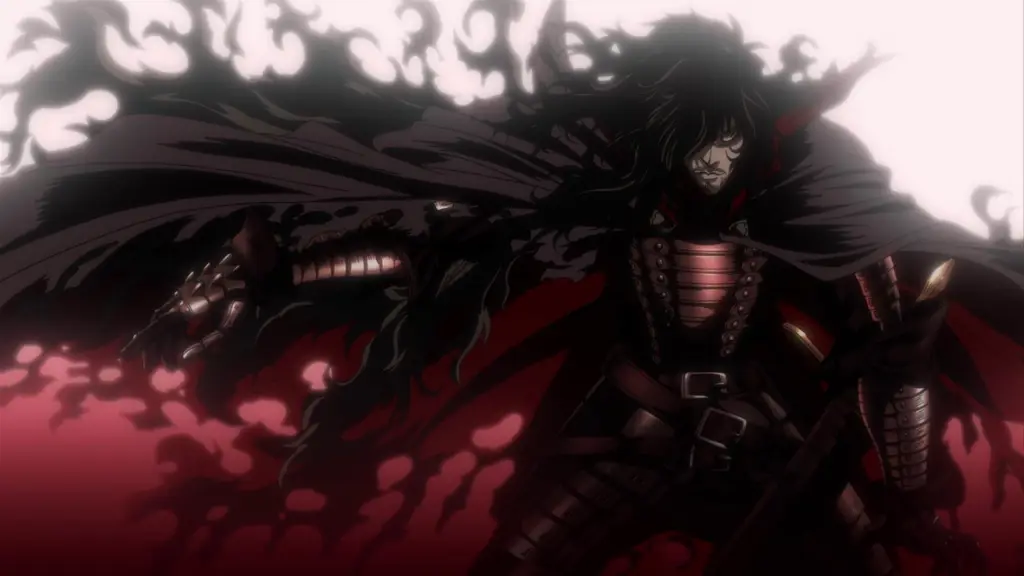 Alucard dalam pertempuran sengit dari Hellsing Ultimate