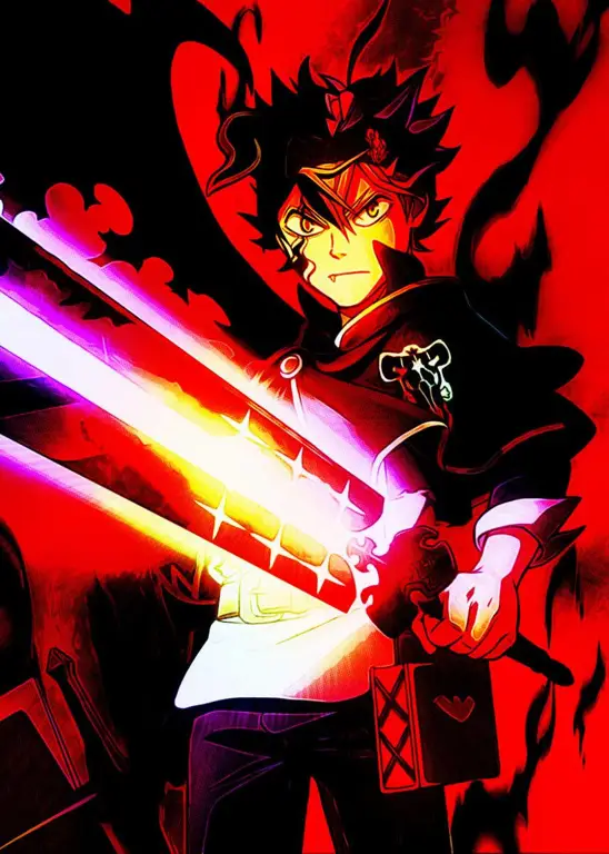 Asta dan Liebe dalam pertarungan di Black Clover