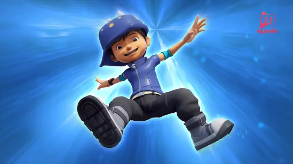 Boboiboy Angin menggunakan kekuatan anginnya