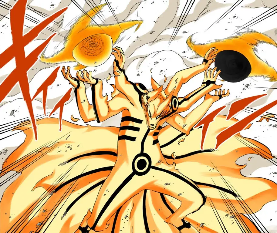 Naruto dalam mode chakra Kurama