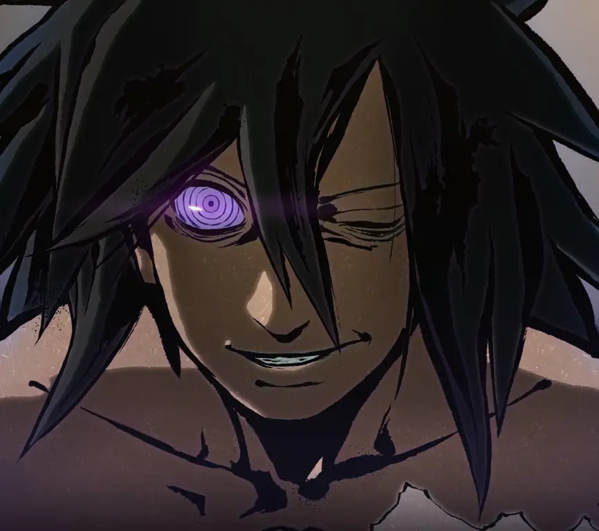 Madara Uchiha dengan kekuatan Rinnegan