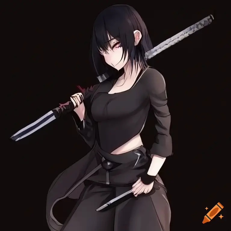 Gadis anime dengan katana