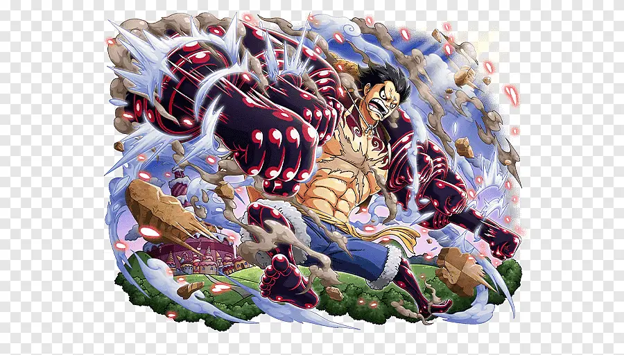 Luffy Gear 4 Boundman dalam aksi pertarungan