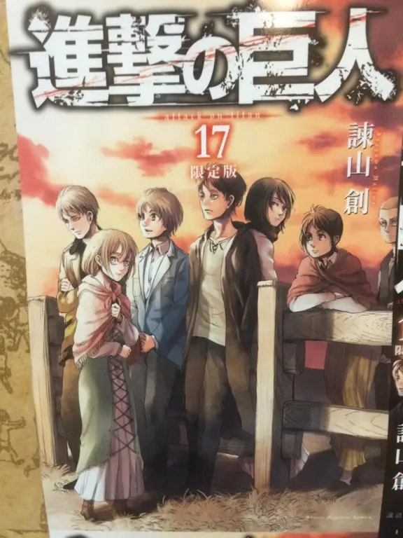 Sebuah Titan raksasa dalam anime Attack on Titan