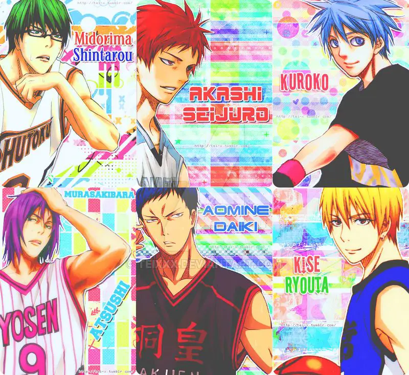 Gambar Generasi Keajaiban Kuroko sedang bermain basket