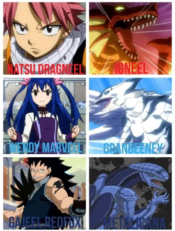 Gambar para Dewa Naga di Fairy Tail