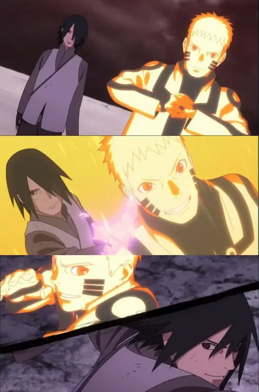 Naruto dan Sasuke berjuang bersama melawan Madara