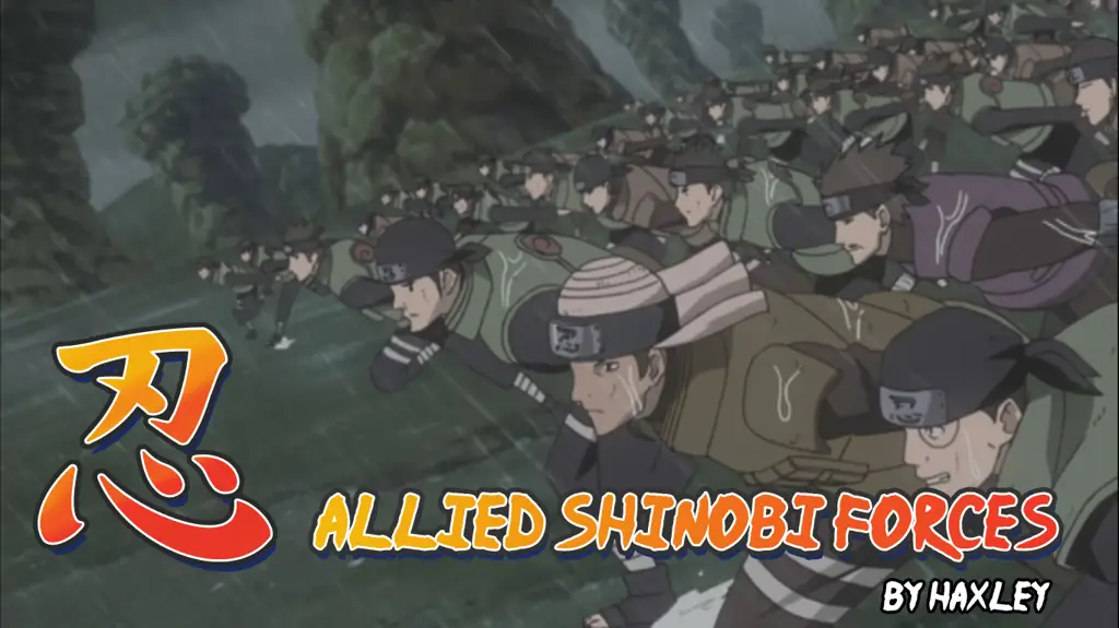 Pasukan Aliansi Shinobi dalam formasi perang