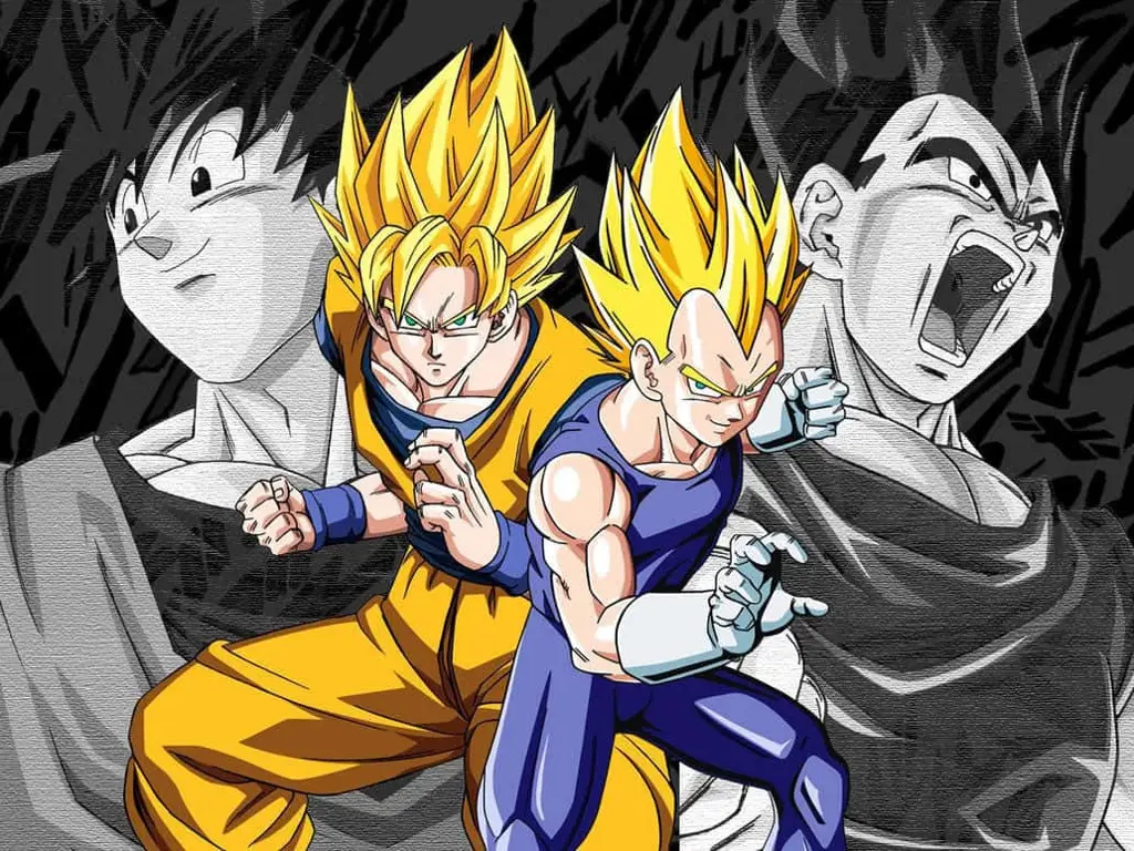 Goku dan Vegeta, karakter utama dalam Dragon Ball