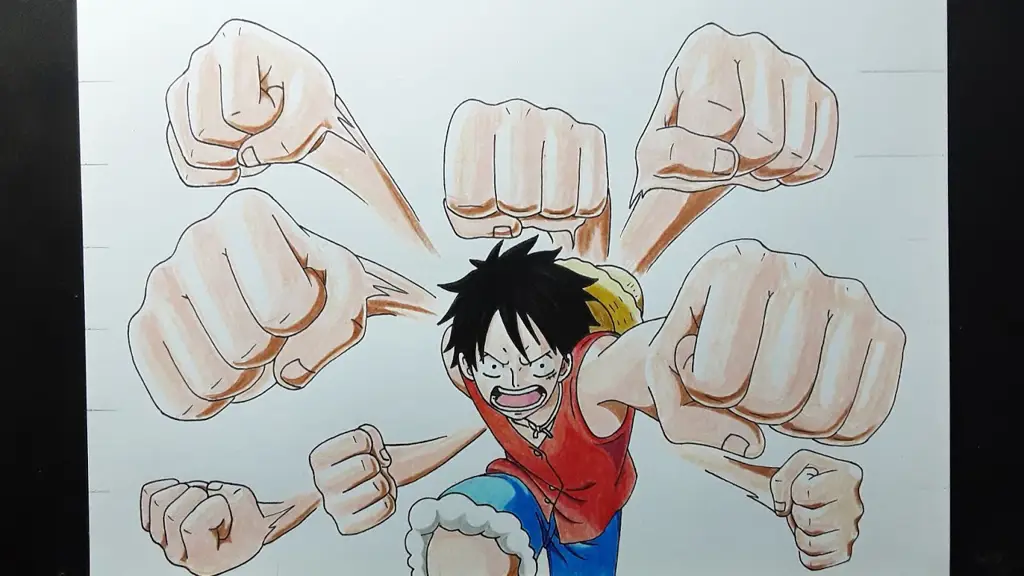 Luffy menggunakan kekuatan Gomu Gomu no Mi-nya