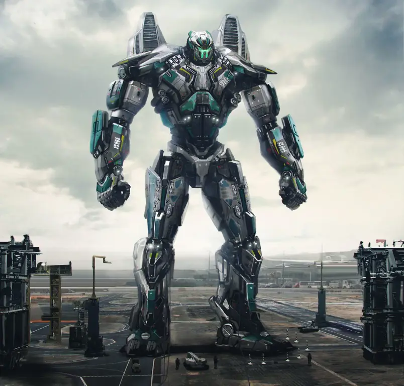 Gambar robot Jaeger dalam film Pacific Rim