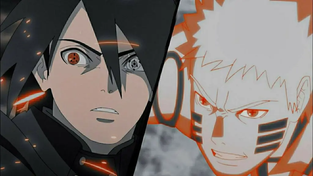 Kerja sama tim Naruto dan Sasuke melawan Kaguya