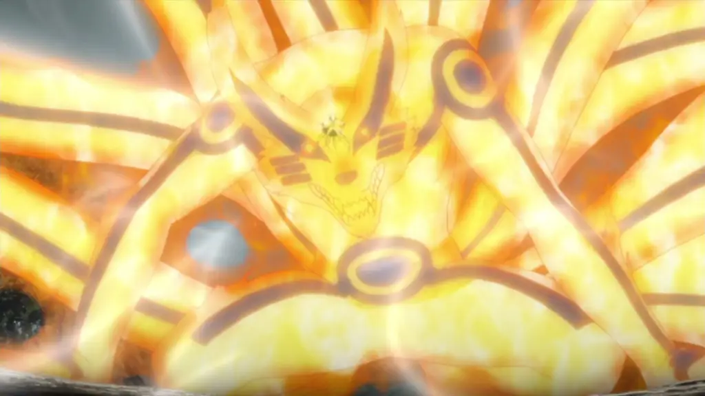 Naruto menggunakan chakra Kurama