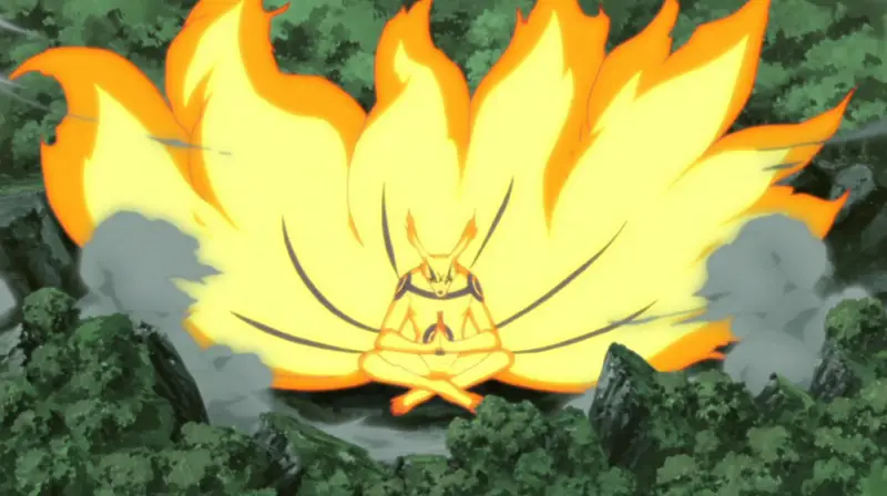 Naruto dalam mode chakra Kurama