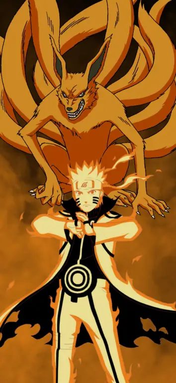 Naruto menggunakan chakra Kurama