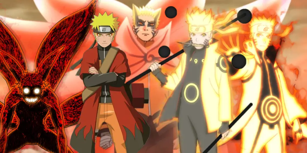 Naruto dalam transformasi Kurama