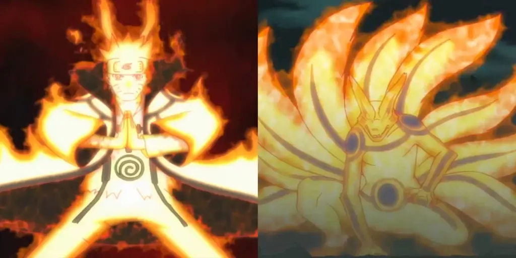 Transformasi Naruto dengan Kurama