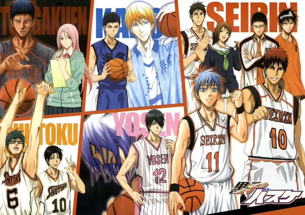 Para anggota Generasi Keajaiban dalam Kuroko no Basket