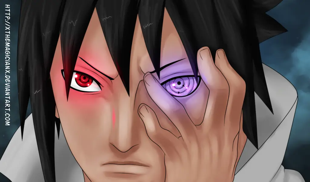 Gambar mata Rinnegan Sasuke