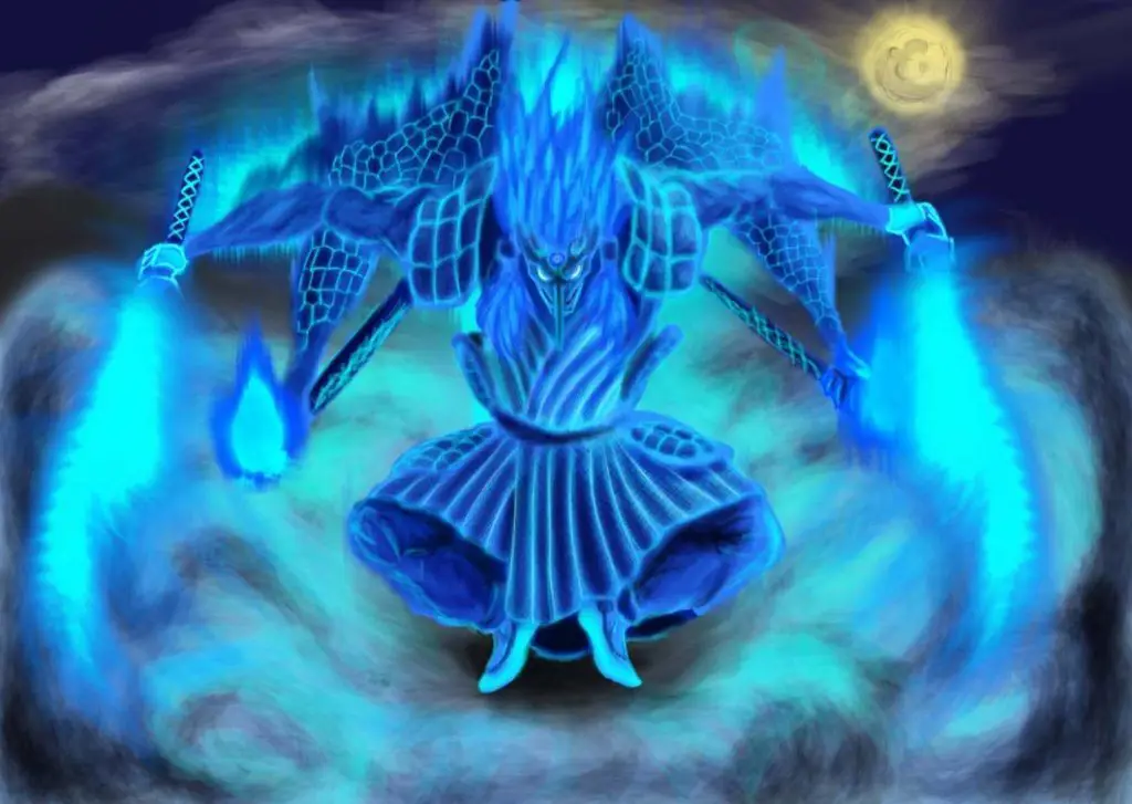 Madara Uchiha dengan Rinnegan dan Susanoo