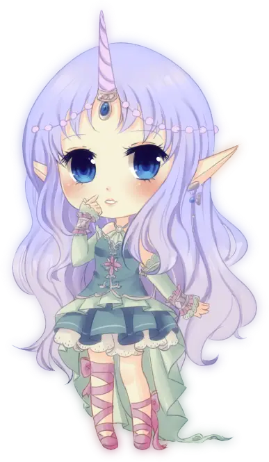Kekuatan magis yang luar biasa Gadis anime unicorn yang kuat dan bertenaga