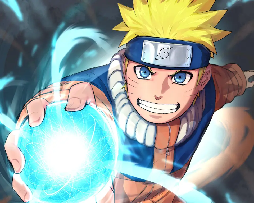 Naruto menggunakan Rasengan