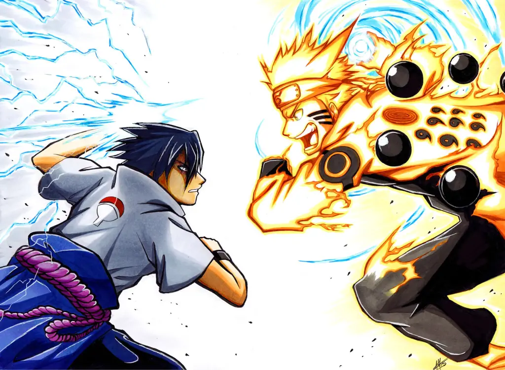 Naruto menggunakan Rasengan dalam pertempuran