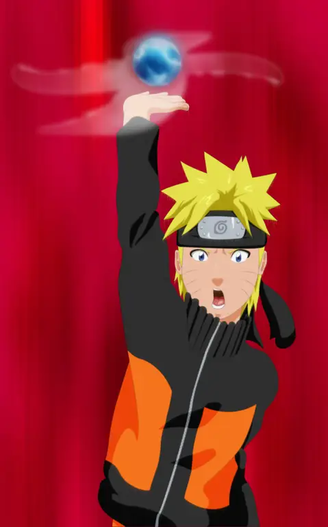 Naruto menggunakan jurus Rasenshuriken