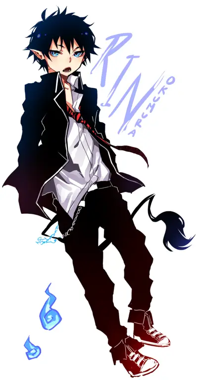 Gambar fanart Rin Okumura dari Ao no Exorcist