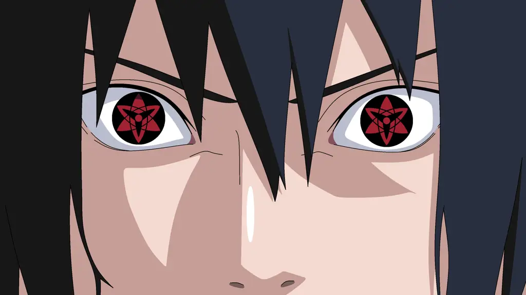 Gambar Sasuke dengan Mangekyo Sharingan