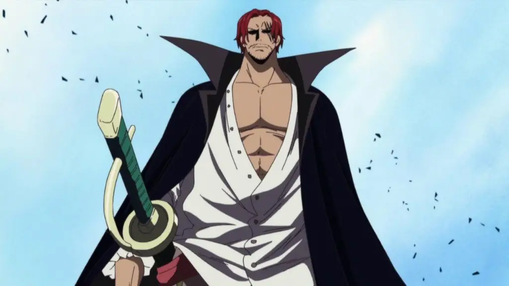 Gambar Shanks dalam pertempuran epik di One Piece