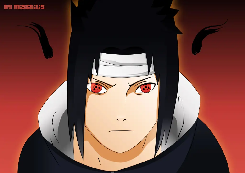 Gambar Naruto dan Sasuke dengan sharingan aktif