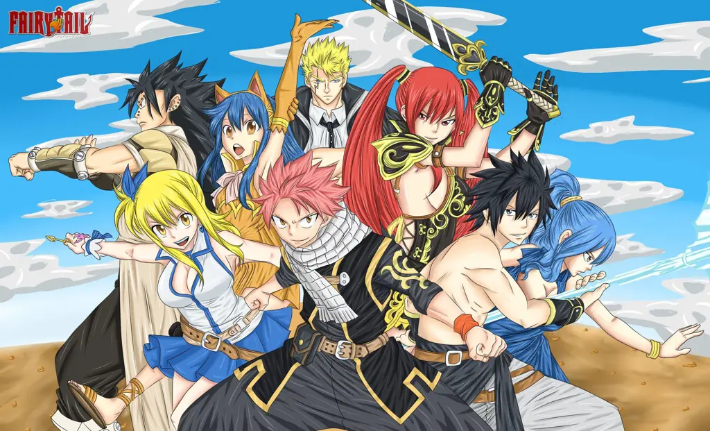 Kekuatan sihir yang memukau dalam dunia Fairy Tail Gambar adegan sihir dalam anime Fairy Tail