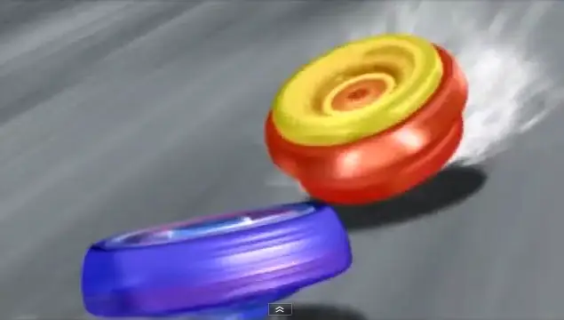 Beyblade Sol Blaze dengan detail yang tajam