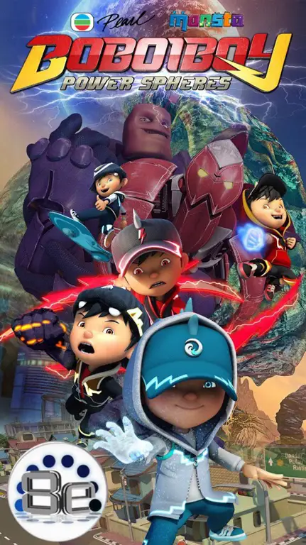 Boboiboy menggunakan kekuatan supernya