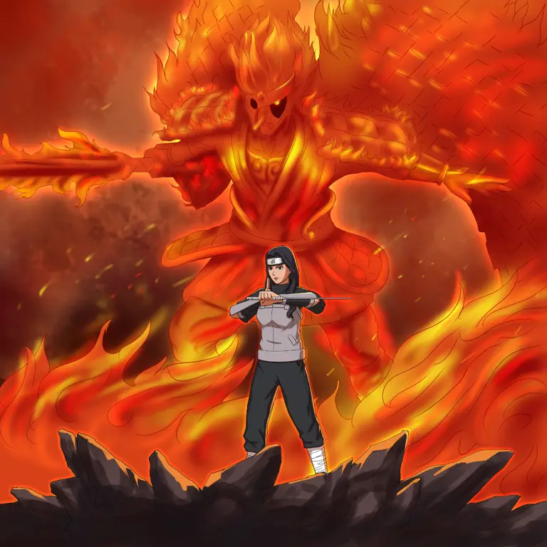 Gambar Itachi Uchiha dengan Susanoo