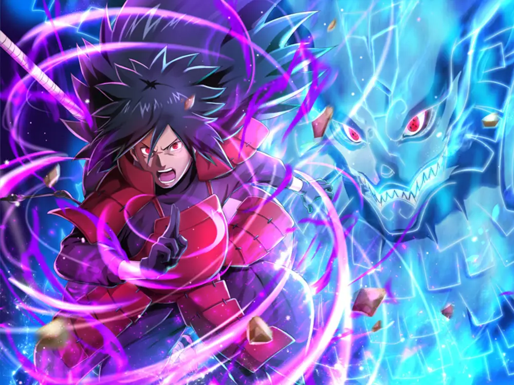 Madara Uchiha dengan Susanoo-nya yang menakutkan.