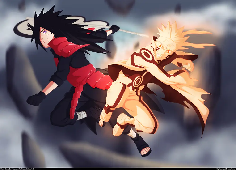 Madara Uchiha dengan Susanoo-nya yang besar