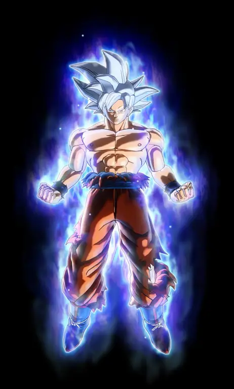 Goku dalam wujud Ultra Instinct yang sangat kuat