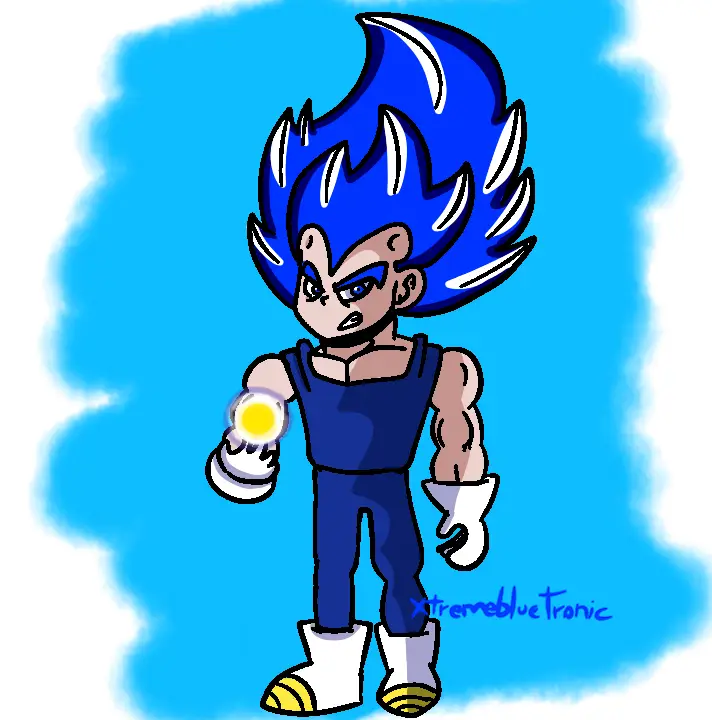 Vegeta dalam mode Super Saiyan Blue