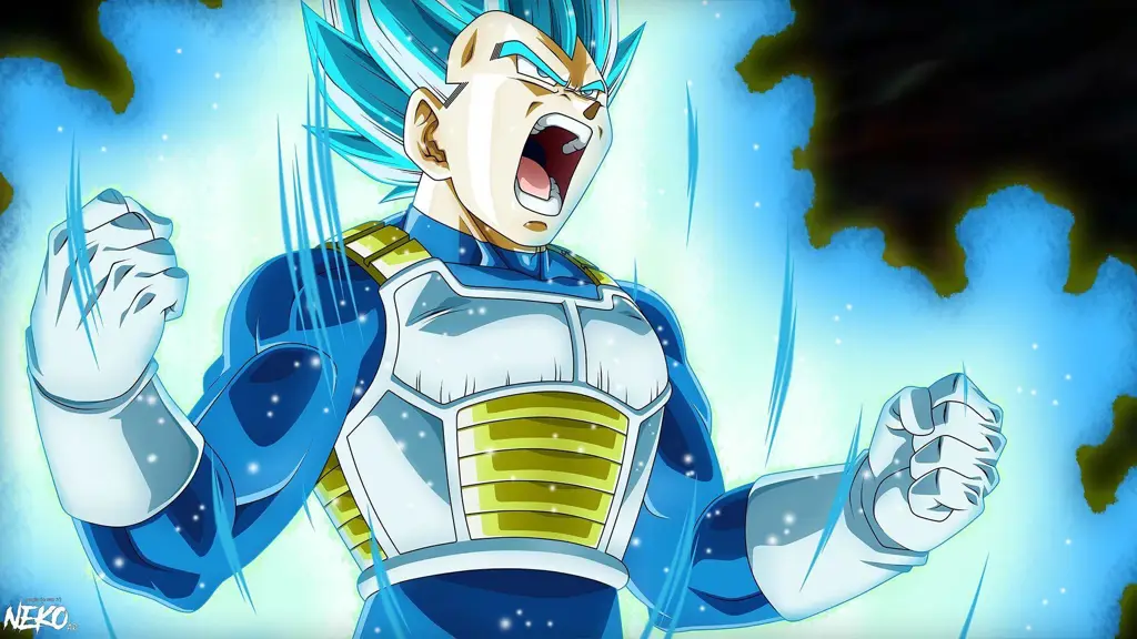 Vegeta dalam wujud Super Saiyan Blue