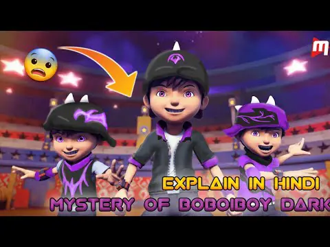 Gambar yang menggambarkan kekuatan Boboiboy Dark