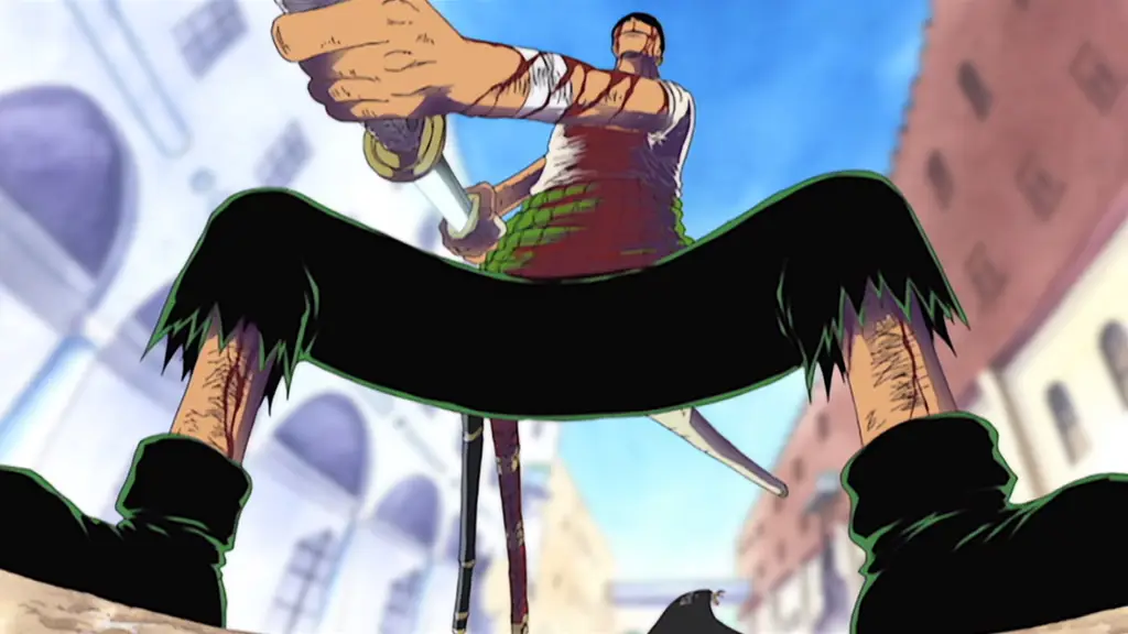 Kekuatan Zoro dalam Pertempuran Zoro berjuang melawan musuh yang kuat di One Piece