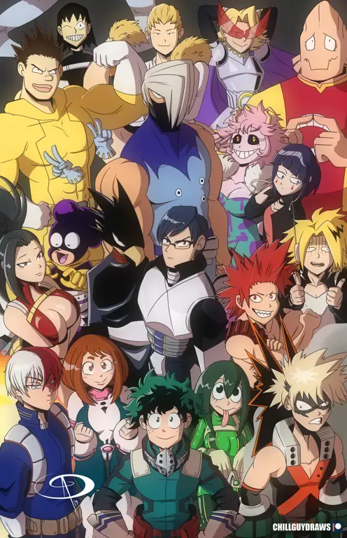 Gambar Kelas 1-A dalam My Hero Academia Heroes Rising