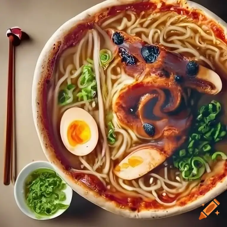 Semangkuk ramen yang lezat dan menggugah selera