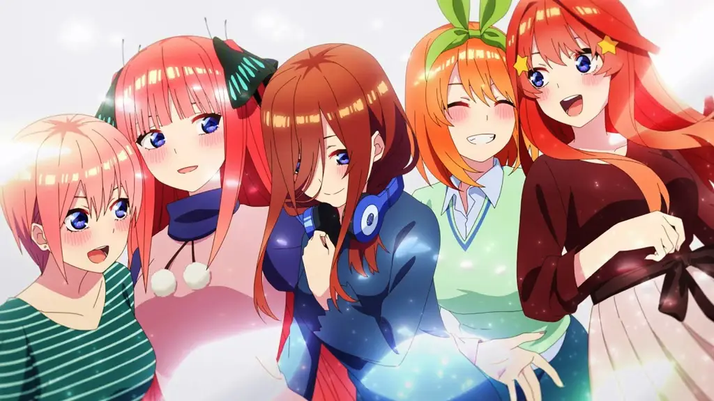 Gambar para karakter utama Go Toubun no Hanayome